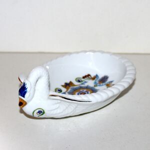 Elizabeth Arden Orient Express Soap Dish Porcelain Swan blue gold Japan